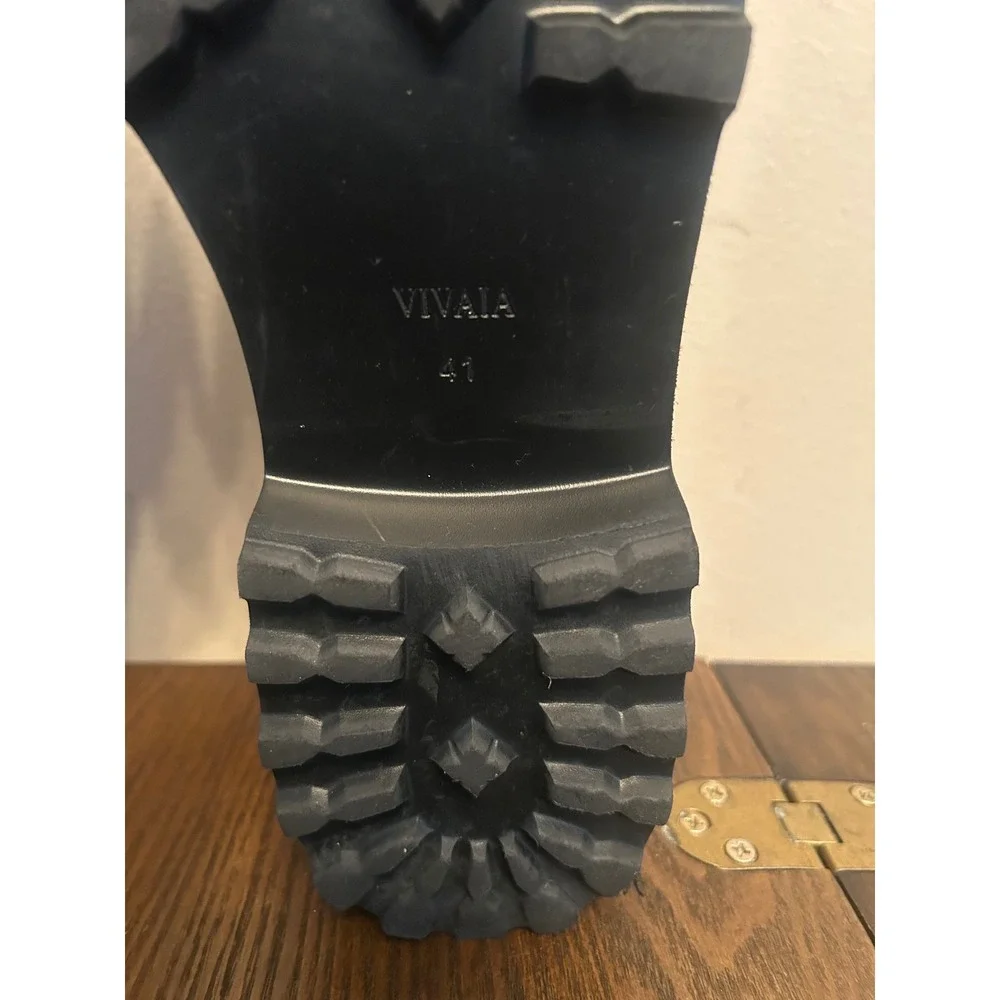 VIVAIA Women's Round Toe Platform Chunky Heel Loafers Size 9.5